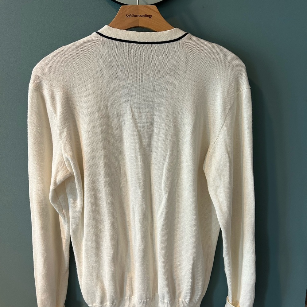 Ralph Lauren Cream Cardigan with Piping READ - Picture 7 of 12